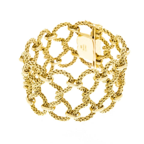 Tiffany & Co. Schlumberger Wide Yellow Gold Bracelet