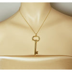Estate Jewelry - Tiffany & Co. Yellow Gold Key Pendant | Manfredi Jewels