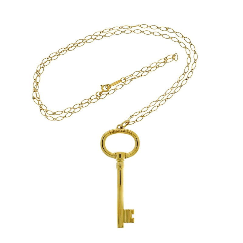 Estate Jewelry - Tiffany & Co. Yellow Gold Key Pendant | Manfredi Jewels