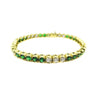 Estate Jewelry - Tsavorite and Diamond Yellow Gold Tennis Bracelet | Manfredi Jewels