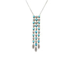 Estate Jewelry Estate Jewelry - Turquoise & Diamond White Gold Necklace | Manfredi Jewels