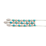 Estate Jewelry Estate Jewelry - Turquoise & Diamond White Gold Necklace | Manfredi Jewels