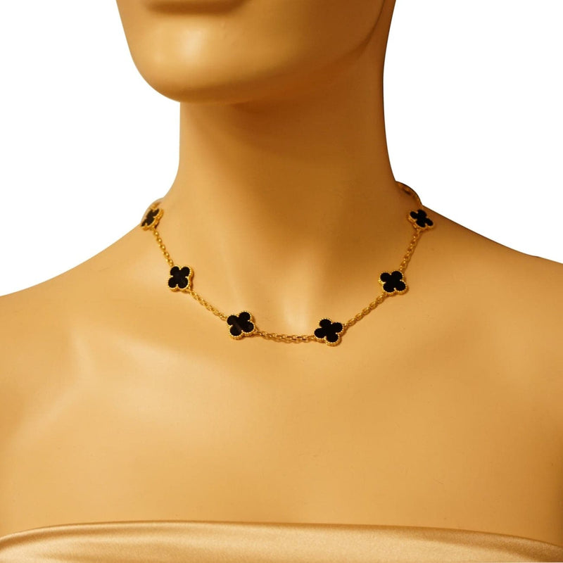 Van Cleef & Arpels Sweet Alhambra necklace, black golden color