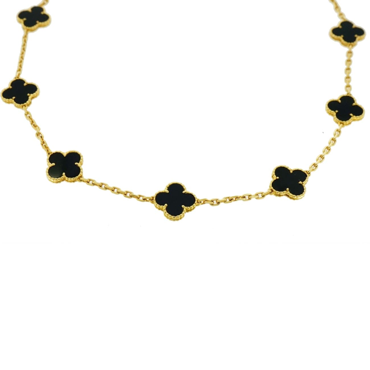 Vintage alhambra yellow gold necklace Van Cleef & Arpels Black in Yellow  gold - 32971942