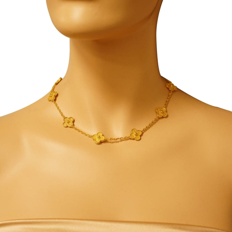 Estate Jewelry - Van Cleef & Arpels Alhambra Yellow Gold Necklace | Manfredi Jewels