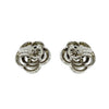 Estate Jewelry - Van Cleef & Arpels White Gold Flower Stud Earrings | Manfredi Jewels