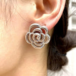 Estate Jewelry - Van Cleef & Arpels White Gold Flower Stud Earrings | Manfredi Jewels