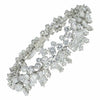Estate Jewelry - Vintage Diamond Flowers Platinum Bracelet | Manfredi Jewels