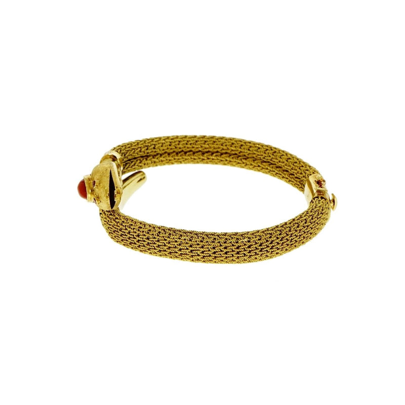 Estate Jewelry - Vintage Serpenti Yellow Gold Mesh Bracelet | Manfredi Jewels