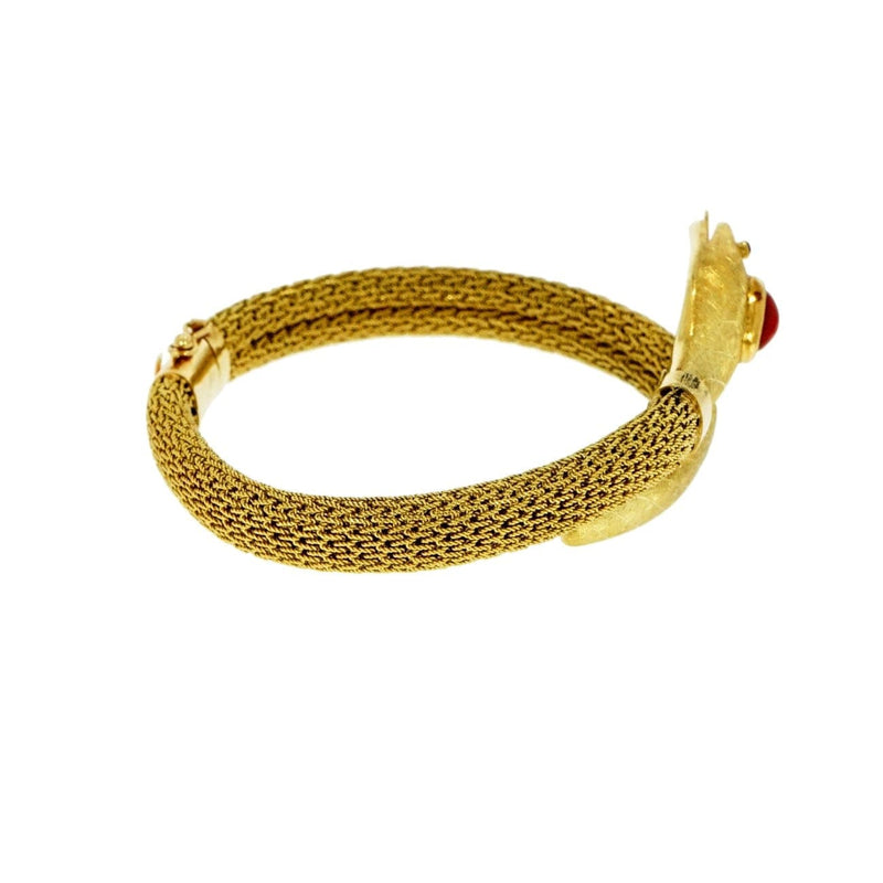 Estate Jewelry - Vintage Serpenti Yellow Gold Mesh Bracelet | Manfredi Jewels
