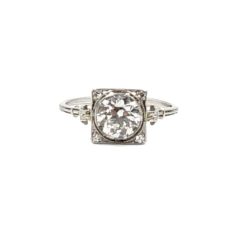 Estate Jewelry - Vintage Tiffany & Co. Platinum Engagement Ring | Manfredi Jewels