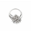 Estate Jewelry - Waterfall swirl Diamond Platinum Cocktail Ring | Manfredi Jewels