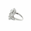 Estate Jewelry - Waterfall swirl Diamond Platinum Cocktail Ring | Manfredi Jewels