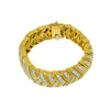 Estate Jewelry Estate Jewelry - Yellow Gold Diamond Herringbone Bracelet | Manfredi Jewels