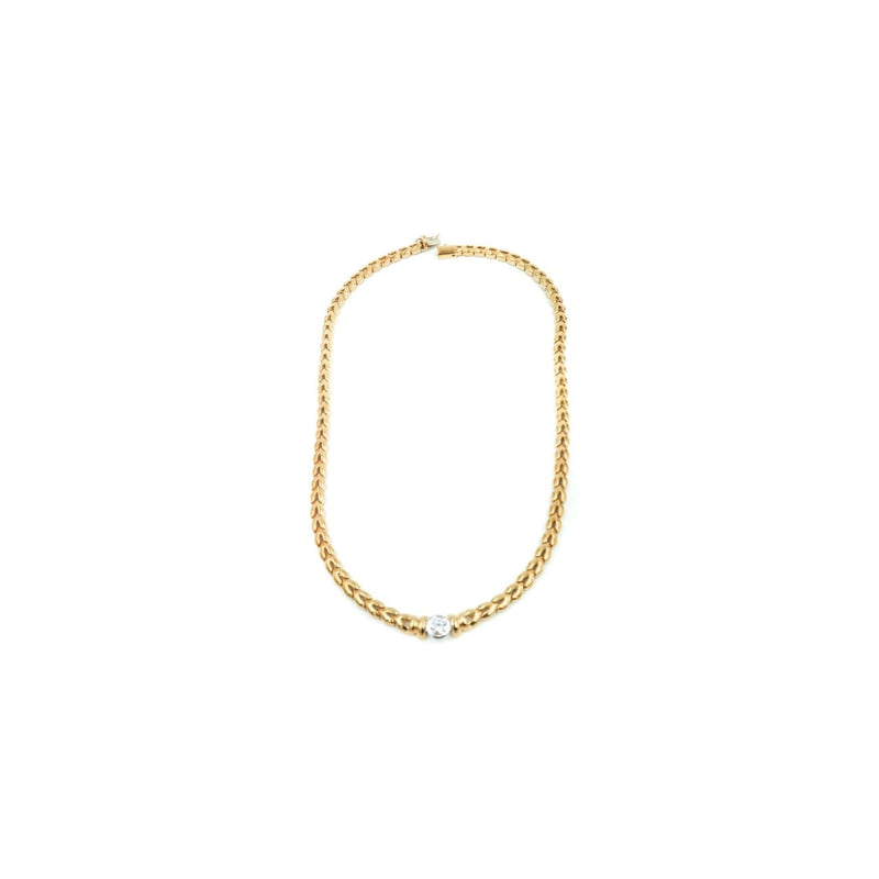 Estate Jewelry Estate Jewelry - Yellow Gold Diamond Necklace | Manfredi Jewels