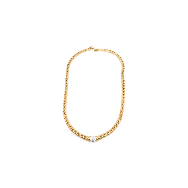 Estate Jewelry Estate Jewelry - Yellow Gold Diamond Necklace | Manfredi Jewels