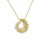 Estate Jewelry Estate Jewelry - Yellow Gold Swirl Diamond Pendant | Manfredi Jewels