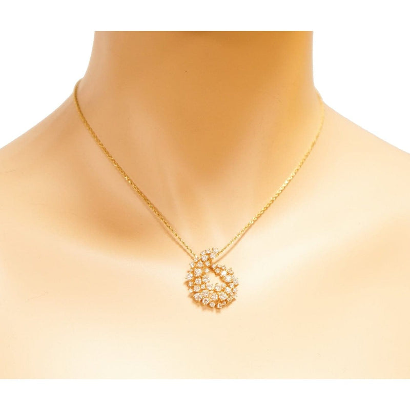 Estate Jewelry Estate Jewelry - Yellow Gold Swirl Diamond Pendant | Manfredi Jewels