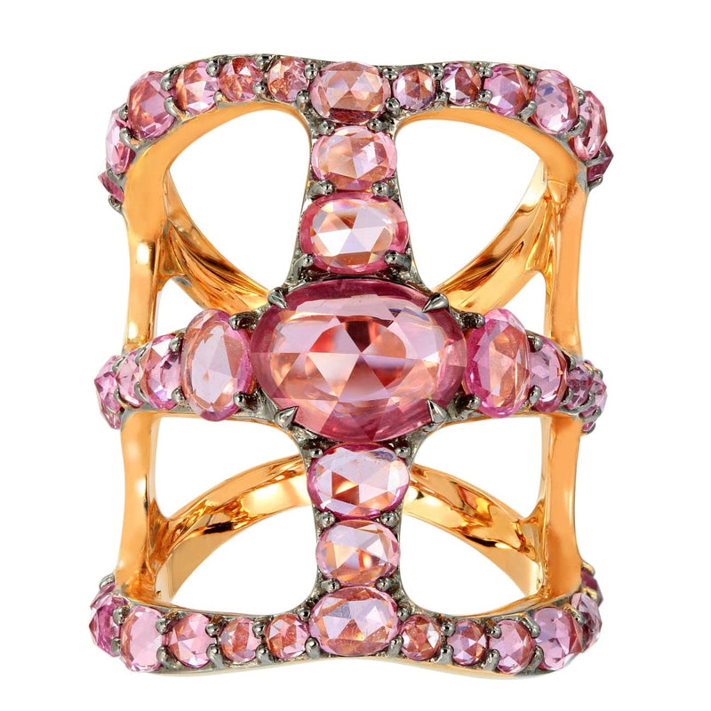 Etho Maria Jewelry - 18k Pink Gold Sapphire Ring | Manfredi Jewels