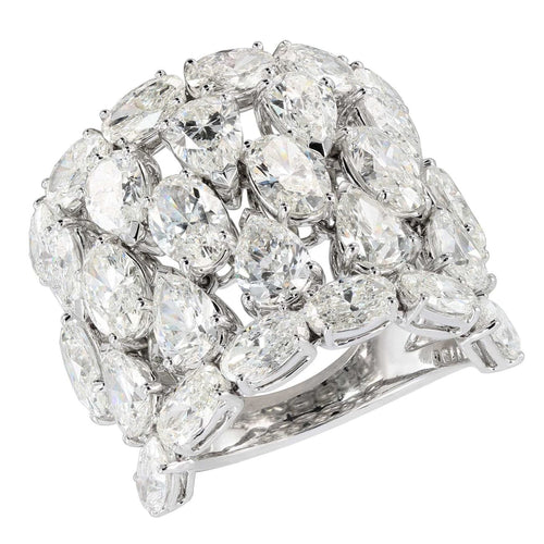 Etho Maria Jewelry - 18k White Gold Diamond Ring | Manfredi Jewels