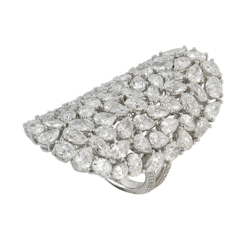 Etho Maria Jewelry - 18k White Gold Multi Shape Diamond Ring | Manfredi Jewels
