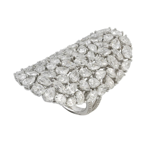 18k White Gold Multi Shape Diamond Ring