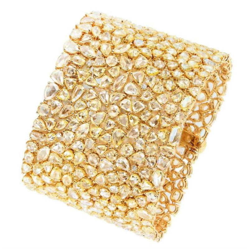 Etho Maria Jewelry - 18k Yellow Gold Multi Shape Diamond Bracelet | Manfredi Jewels