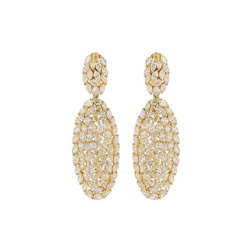 Etho Maria Jewelry - 18K YG Pave canary diamond drop earrings | Manfredi Jewels