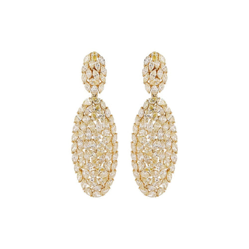 Etho Maria Jewelry - 18K YG Pave canary diamond drop earrings | Manfredi Jewels