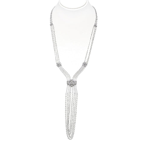 Briollete diamond chandelier necklace