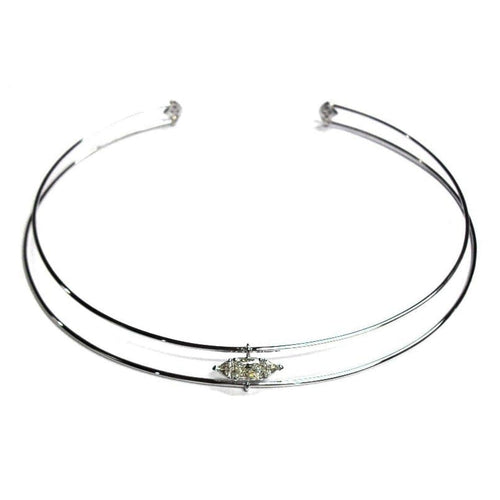 Etho Maria Jewelry - Chocker with center dianmond | Manfredi Jewels