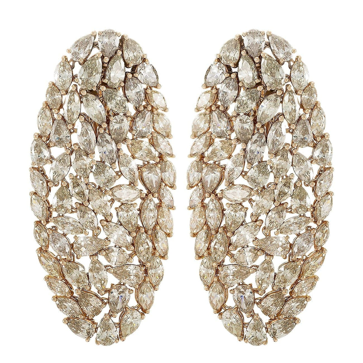 Etho Maria Jewelry - Rose Gold Diamond Clip On Earrings | Manfredi Jewels