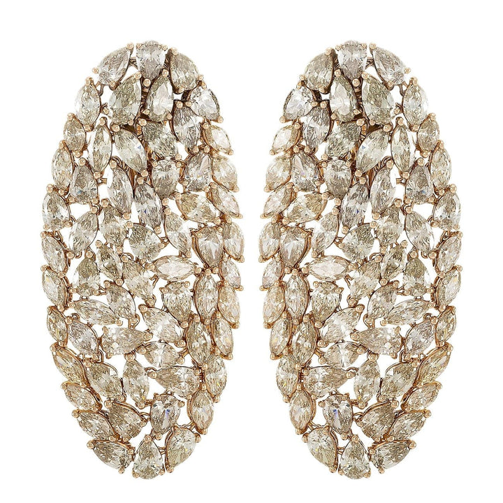 Etho Maria Jewelry - Rose Gold Diamond Clip On Earrings | Manfredi Jewels