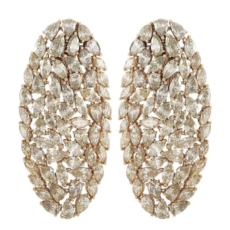 Etho Maria Jewelry - Rose Gold Diamond Clip On Earrings | Manfredi Jewels