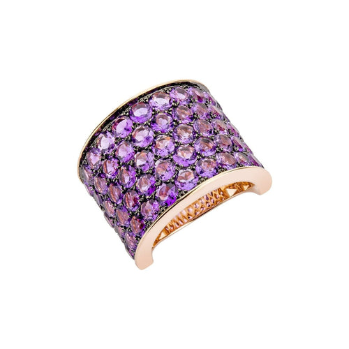 Etho Maria Jewelry - ROSE GOLD RING AMOEBA AMETHYST | Manfredi Jewels