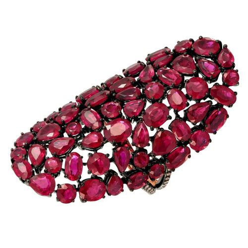 Etho Maria Jewelry - Ruby oval alongeted ring | Manfredi Jewels