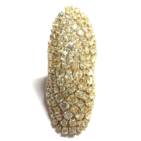 Yellow diamonds long ring