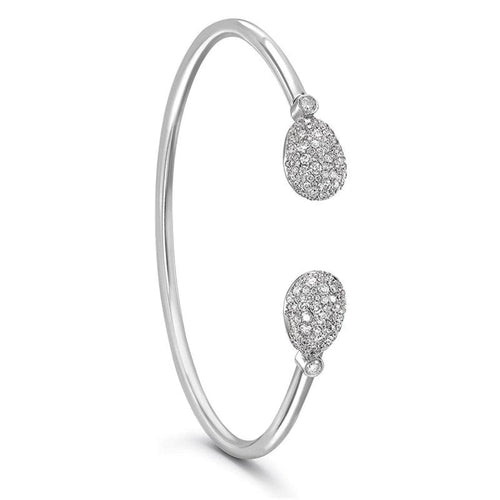 Fabergé Jewelry - Emotion 18K White Gold Diamond Open Bracelet | Manfredi Jewels