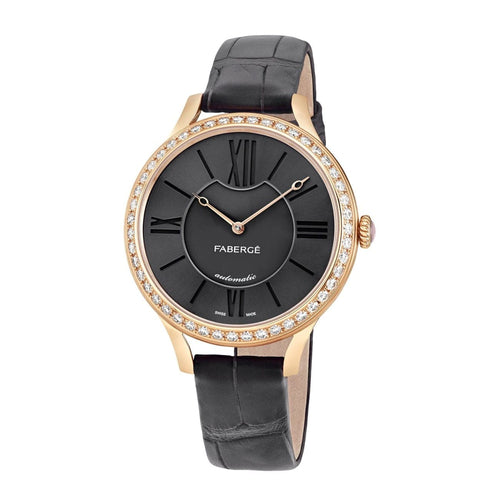 Fabergé Watches - Flirt 36MM 18 Karat Rose Gold Anthracite Dial | Manfredi Jewels