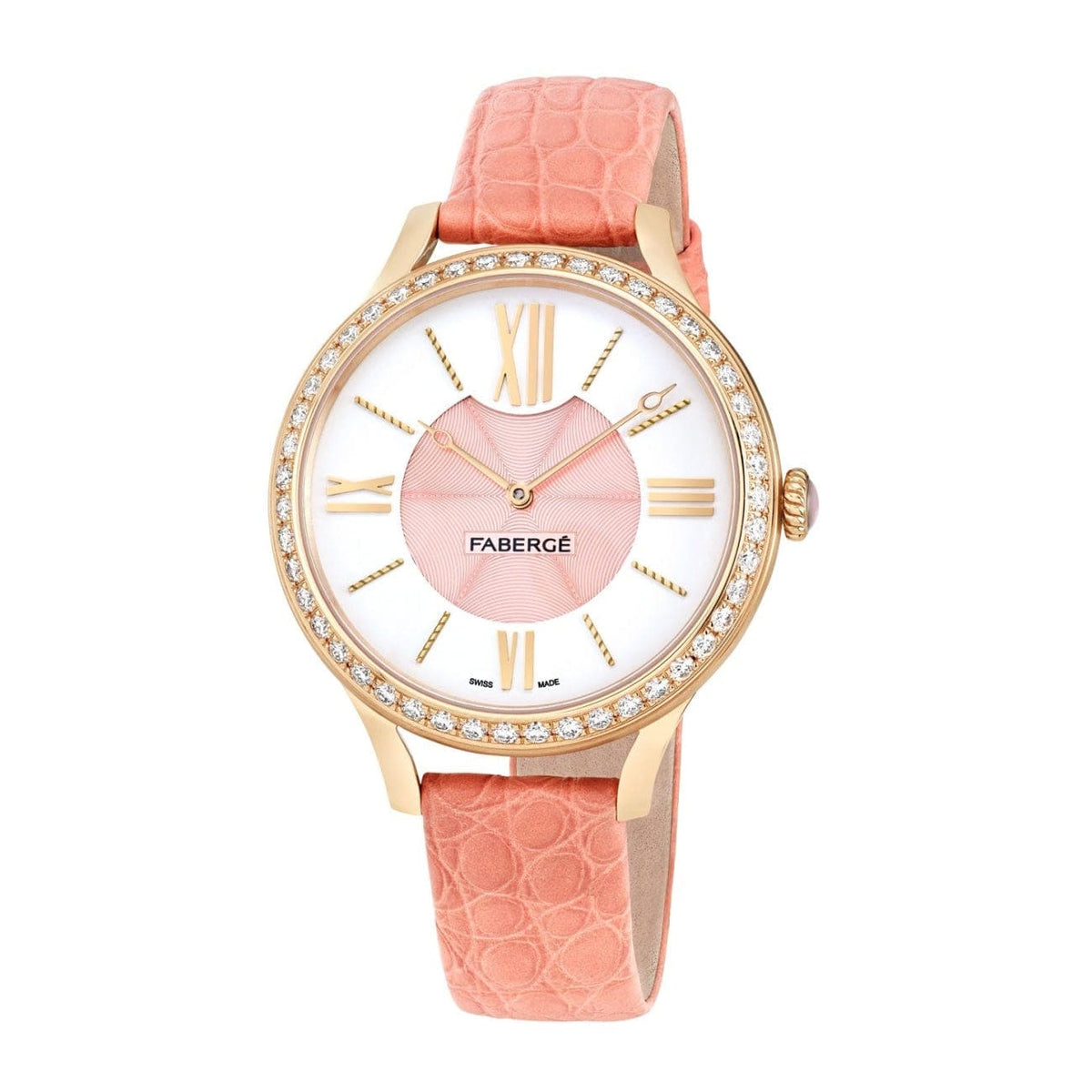 Fabergé Watches - Flirt 36MM 18 Karat Rose Gold - White And Pink Dial | Manfredi Jewels