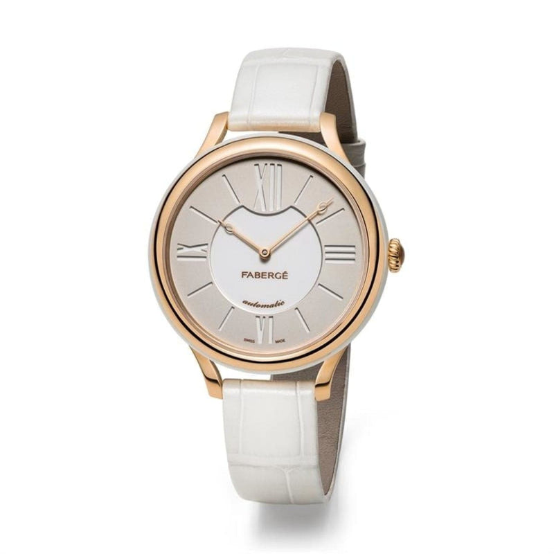 Fabergé Watches - Flirt 36MM 18 Karat Rose Gold White Dial | Manfredi Jewels