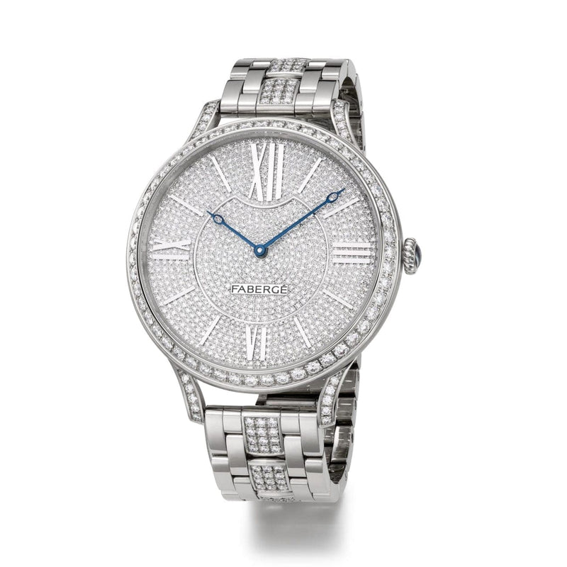 Fabergé Watches - Flirt 39MM 18 Karat White Gold Full Set Dial | Manfredi Jewels