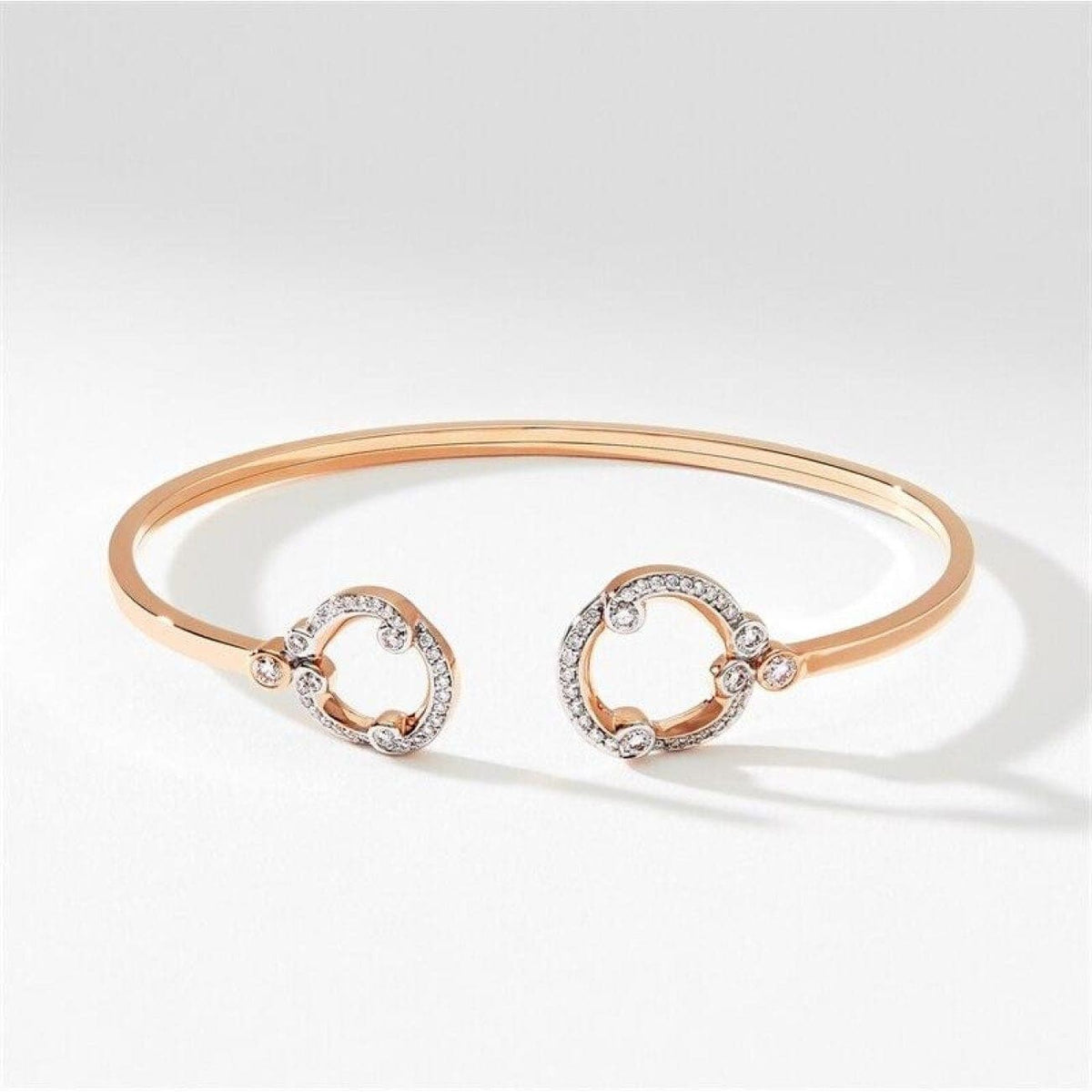 Fabergé Jewelry - Rococo Pavé Diamond Rose Gold Bangle | Manfredi Jewels