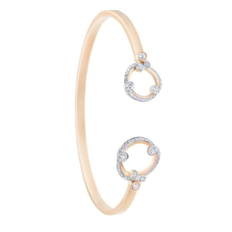 Fabergé Jewelry - Rococo Pavé Diamond Rose Gold Bangle | Manfredi Jewels