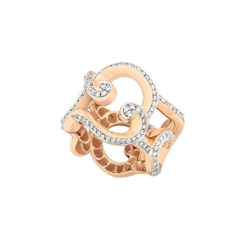 Fabergé Jewelry - Rococo Pavé Diamond Rose Gold Ring | Manfredi Jewels