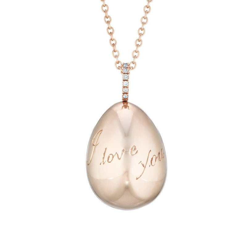 Fabergé Jewelry - Simple I Love You Rose Gold Pendant | Manfredi Jewels