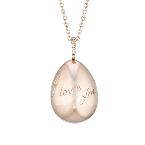 Fabergé Jewelry - Simple I Love You Rose Gold Pendant | Manfredi Jewels