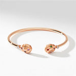 Fabergé Watches - Treillage 18K Rose Gold Open Bracelet With Diamonds & Coloured Gemstones | Manfredi Jewels