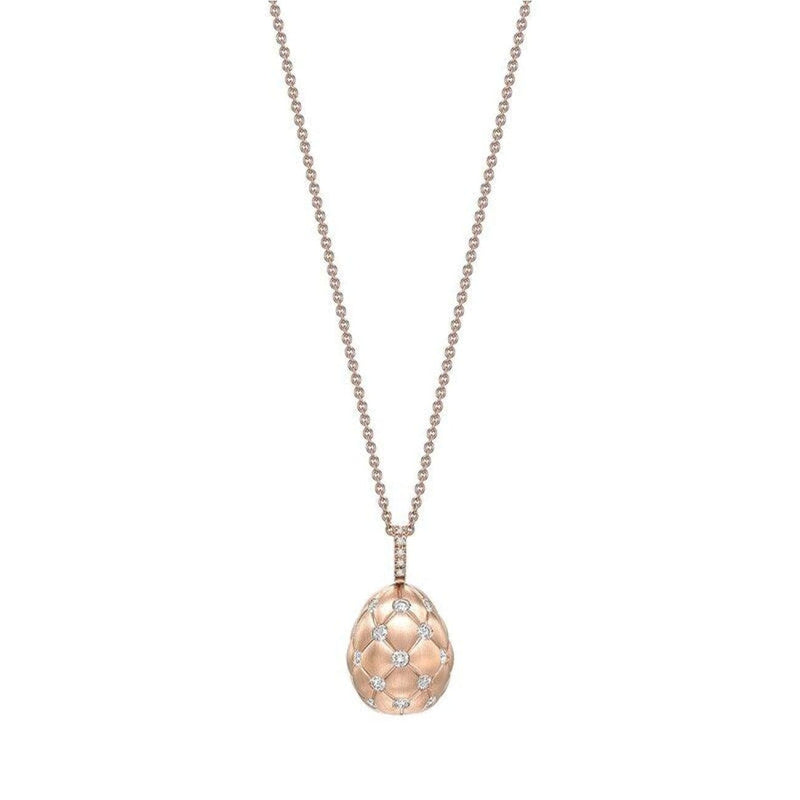 Fabergé Jewelry - Treillage Diamond Rose Gold Matt Pendant | Manfredi Jewels