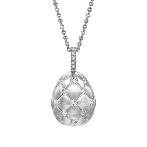 Treillage Diamond White Gold Pendant